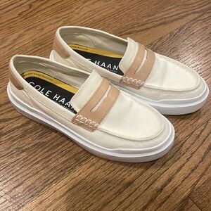 Cole Haan Canvas Penny Slip On Loafers